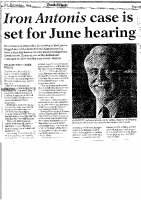 Iron Antonis case is set for June hearing