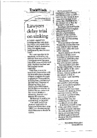 Lawyers delay trial on sinking